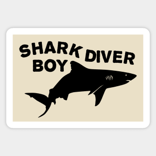 Shark diver boy Sticker